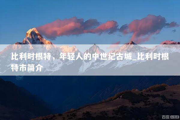 比利时根特，年轻人的中世纪古城_比利时根特市简介