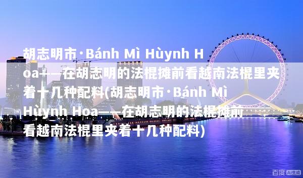 胡志明市·Bánh Mì Hùynh Hoa——在胡志明的法棍摊前看越南法棍里夹着十几种配料(胡志明市·Bánh Mì Hùynh Hoa——在胡志明的法棍摊前看越南法棍里夹着十几种配料)